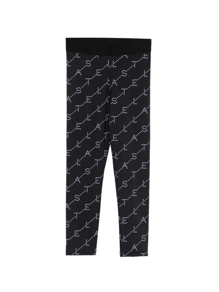  Stella Mccartney Kids Logo-pattern Leggings - Black 