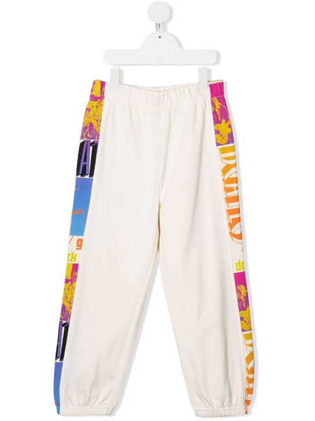  Stella Mccartney Kids Logo-print Drawstring Track Pants - Neutrals 