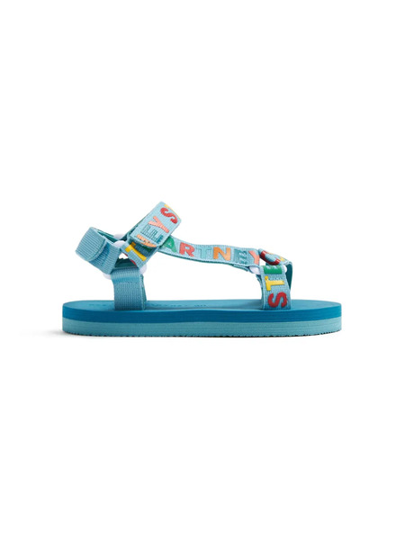  Stella Mccartney Kids Logo-tape Touch-strap Sandals - Blue 