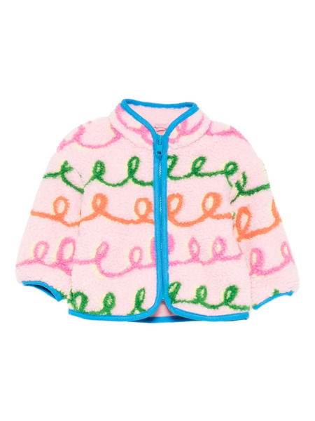  Stella Mccartney Kids Long-sleeve Fleece-texture Jacket - Pink 