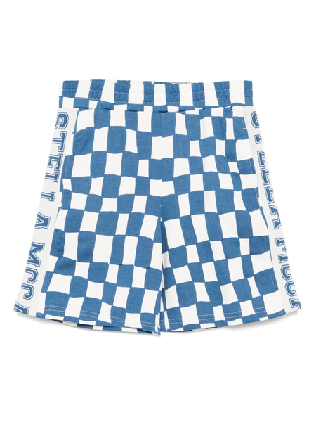  Stella Mccartney Kids Moniker Check Shorts - Blue 