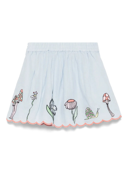  Stella Mccartney Kids Motif-embroidered Skirt - Blue 