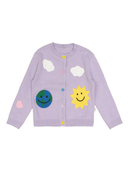  Stella Mccartney Kids Patch-embellished Cardigan - Purple 