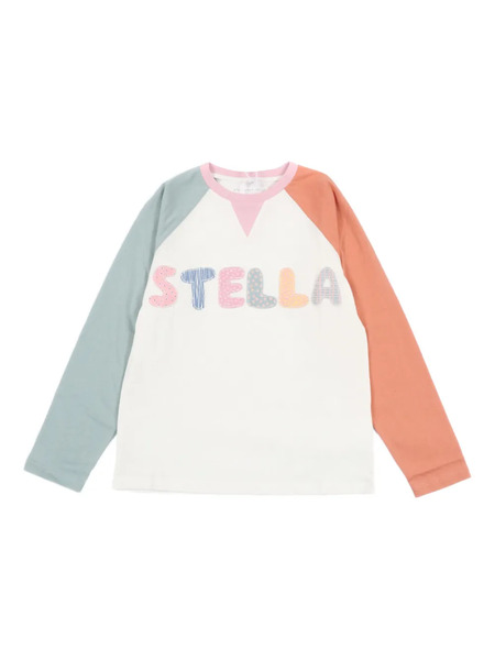  Stella Mccartney Kids Patchwork-embellished Long-sleeve T-shirt - White 