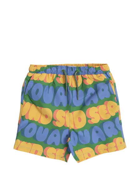  Stella Mccartney Kids Pattern Pocket Swim Shorts - Green 
