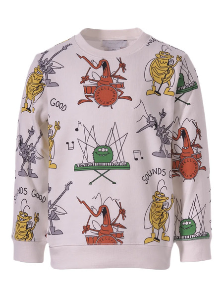  Stella Mccartney Kids Printed Cotton Jersey Sweatshirt - Neutrals 
