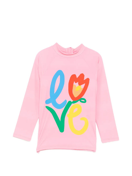  Stella Mccartney Kids Printed Sun-protection Top - Pink 