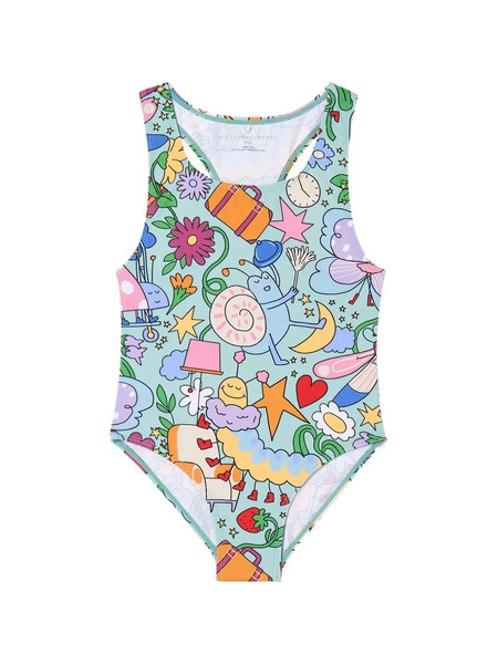 Stella Mccartney Kids Printed Swimsuit - Blue 