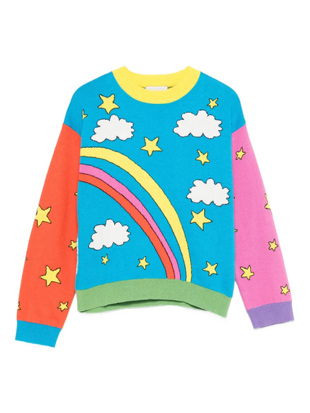  Stella Mccartney Kids Rainbow-print Sweater - Blue 