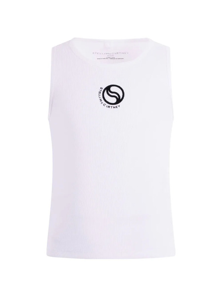 Stella Mccartney Kids Ribbed Embroidered Top - White 
