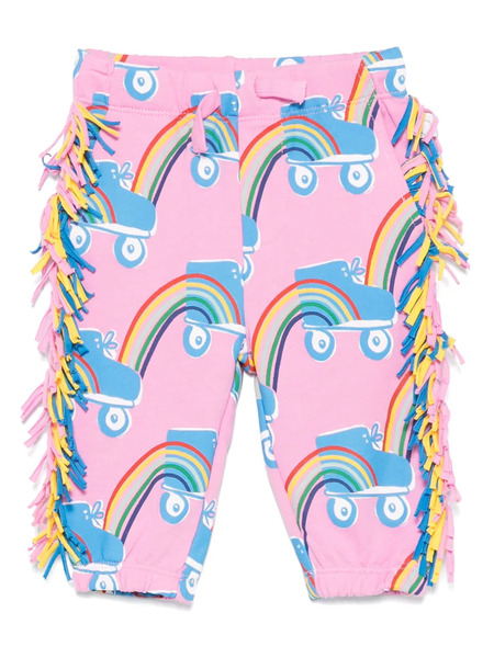  Stella Mccartney Kids Rollerskate Rainbow-print Sweatpants - Pink 
