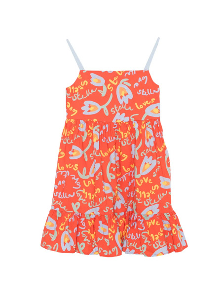  Stella Mccartney Kids Ruffled Floral Dress - Red 