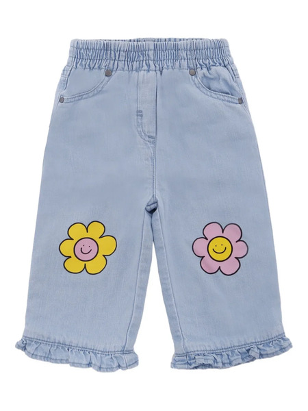  Stella Mccartney Kids Ruffled-hem Jeans - Blue 