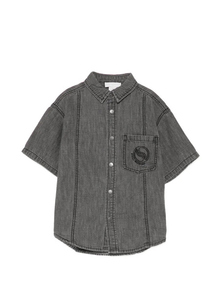  Stella Mccartney Kids S-wave Denim Shirt - Grey 