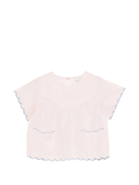  Stella Mccartney Kids Scalloped Short-sleeve Top - Pink 
