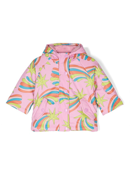 Stella Mccartney Kids Shooting Stars-print Raincoat - White 