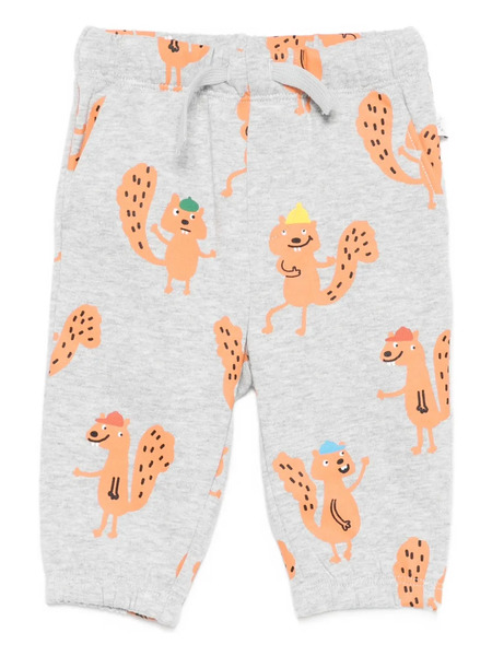  Stella Mccartney Kids Squirrel-print Drawstring Trousers - Grey 