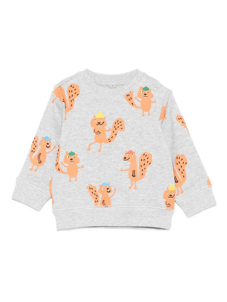  Stella Mccartney Kids Squirrel-print Sweatshirt - Grey 