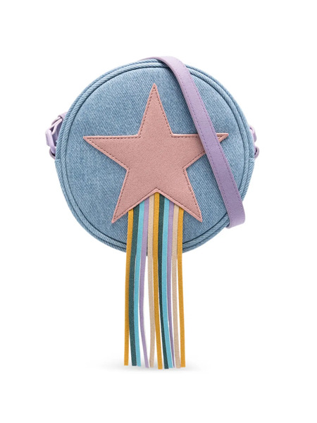  Stella Mccartney Kids Star-appliqué Fringed Shoulder Bag - Blue 