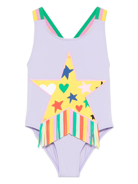  Stella Mccartney Kids Star Fringe Swimsuit - Purple 