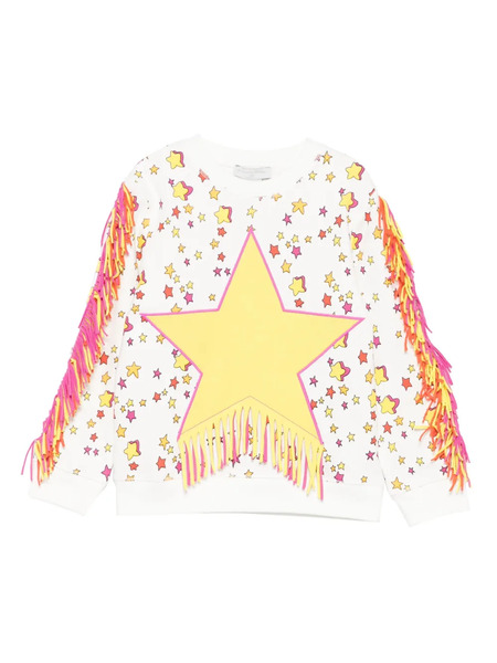  Stella Mccartney Kids Star-motif Fringe Sweatshirt - White 