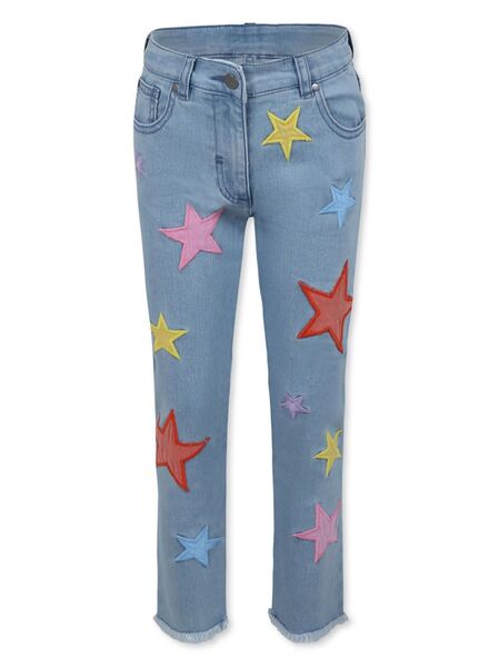  Stella Mccartney Kids Star-patch Jeans - Blue 