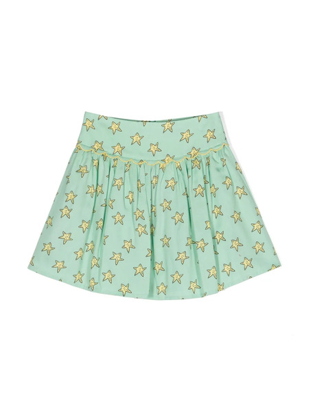  Stella Mccartney Kids Star-prin Twill Skirt - Green 