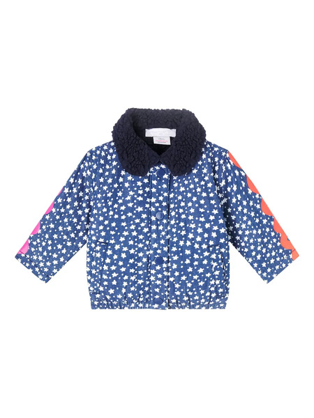 Stella Mccartney Kids Star-print Borg-collar Jacket - Blue 