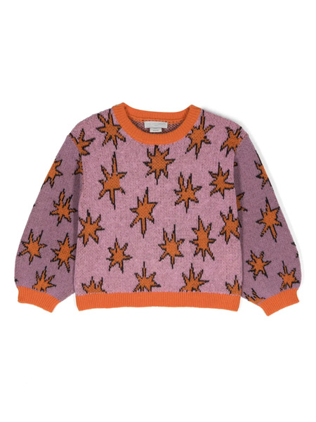  Stella Mccartney Kids Stars Jacquard Jumper - Pink 