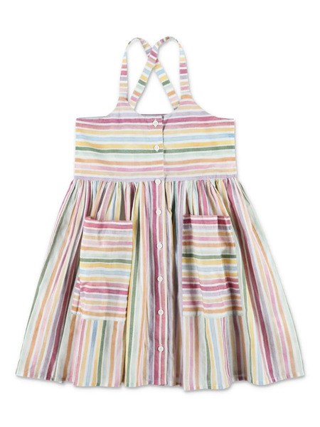  Stella Mccartney Kids Striped Flared Dress - Pink 