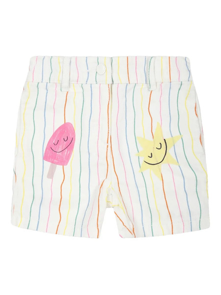  Stella Mccartney Kids Striped Shorts - White 