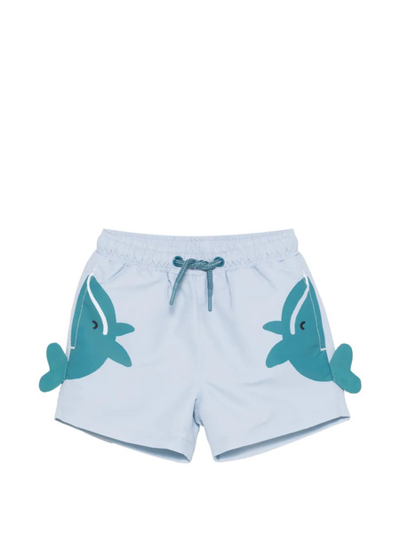 Stella Mccartney Kids Whale-print Shorts - Blue 