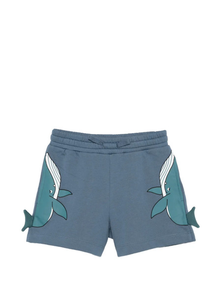  Stella Mccartney Kids Whale-print Shorts - Blue 