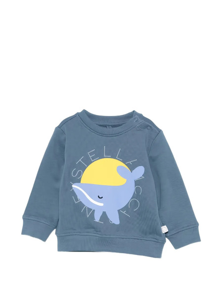  Stella Mccartney Kids Whale-print Sweatshirt - Blue 