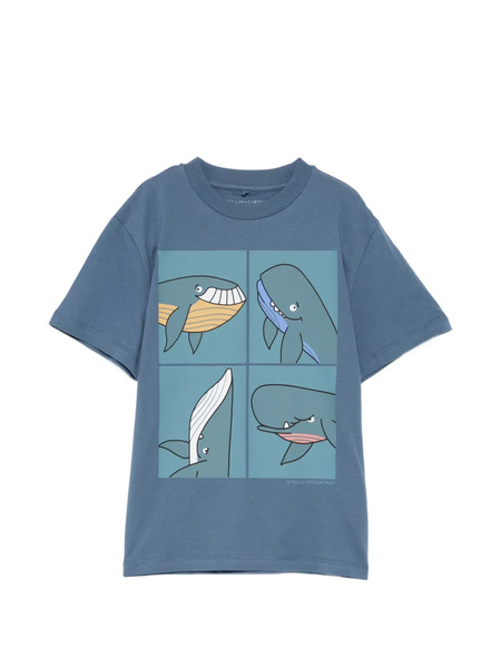  Stella Mccartney Kids Whale-print T-shirt - Blue 