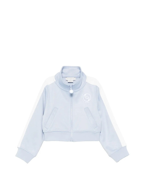  Stella Mccartney Kids Zipped Striped Sweater - Blue 