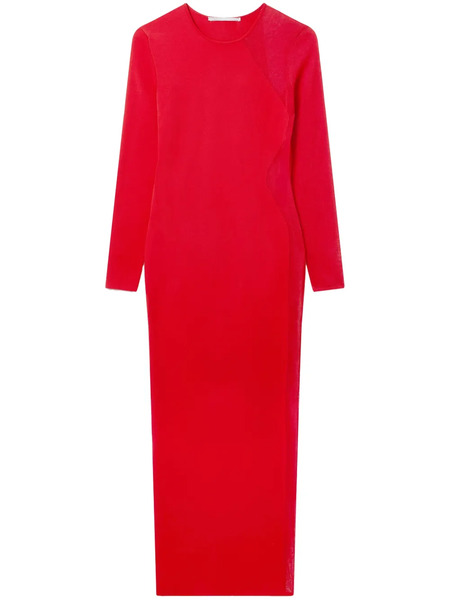  Stella Mccartney Lace-panel Midi Dress - Red 