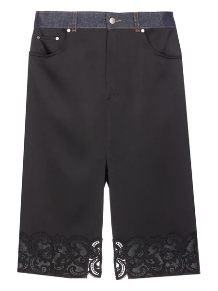  Stella Mccartney Lace-trim Midi Skirt - Black 