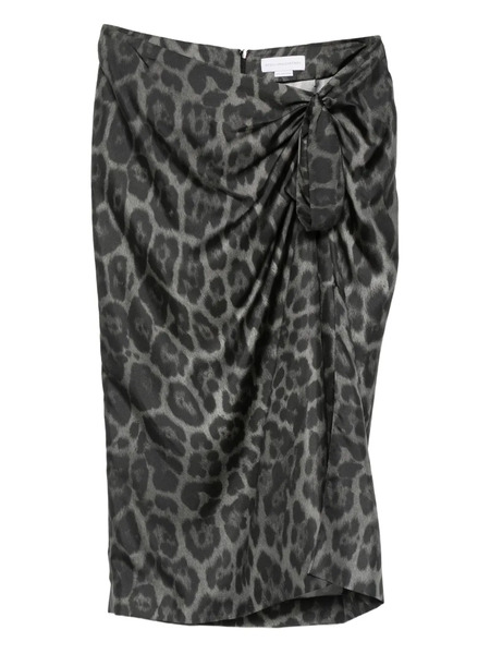  Stella Mccartney Leopard-print Asymmetric Skirt - Grey 