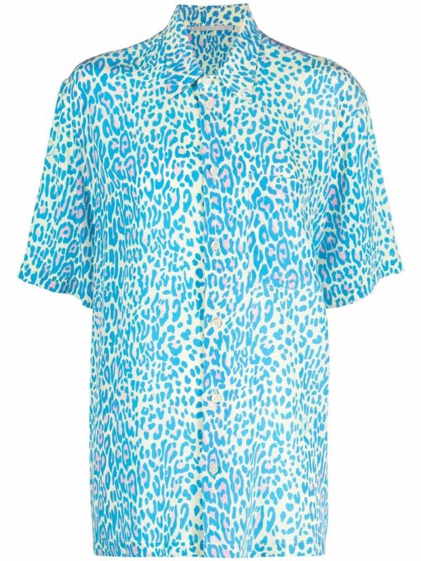  Stella Mccartney Leopard Print Short-sleeve Shirt - Blue 