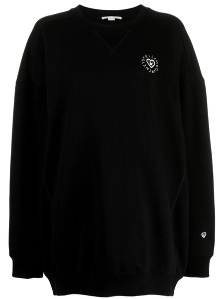  Stella Mccartney Logo-patch Cotton Sweatshirt - Black 