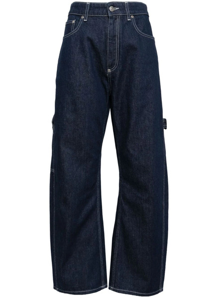  Stella Mccartney Logo-patch Straight-leg Jeans - Blue 