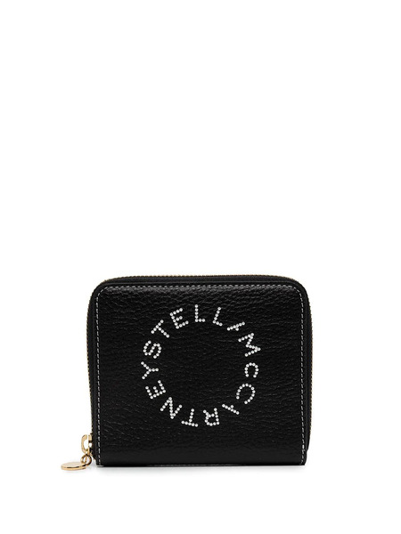  Stella Mccartney Logo-print Zip-around Wallet - Black 