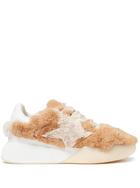  Stella Mccartney Loop Fleece-texture Sneakers - Neutrals 