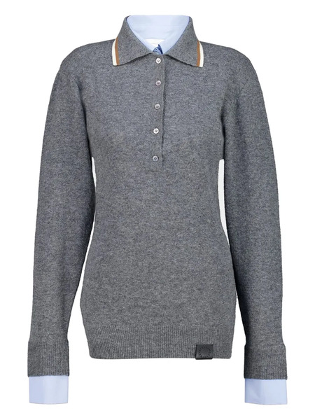  Stella Mccartney Melange Polo Top - Grey 