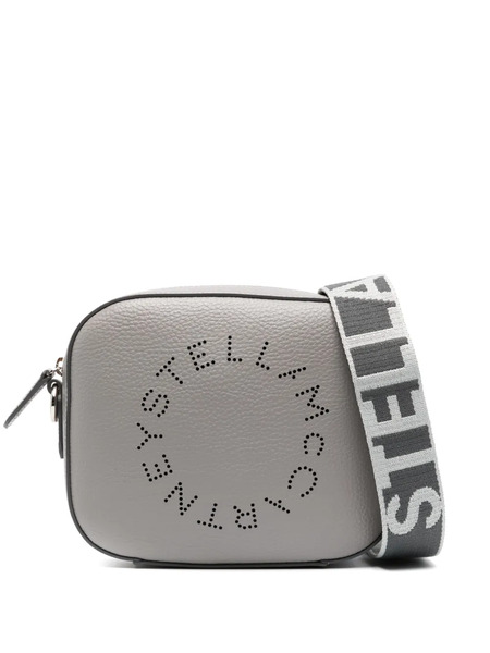  Stella Mccartney Mini Perforated-logo Crossbody Bag - Grey 