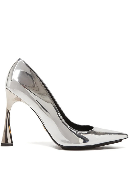  Stella Mccartney 103mm Elsa Pointed-toe Heeled Pumps - Silver 