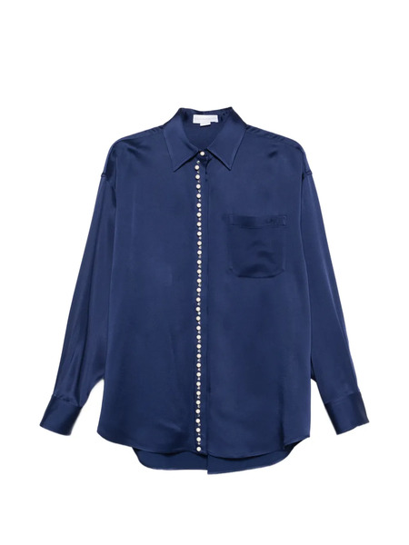  Stella Mccartney Pearl-embellished Pocket Shirt - Blue 