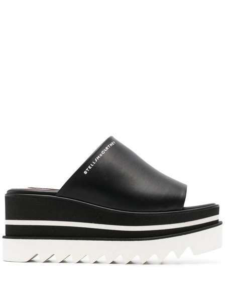  Stella Mccartney Platform-sole Slip-on Sandals - Black 