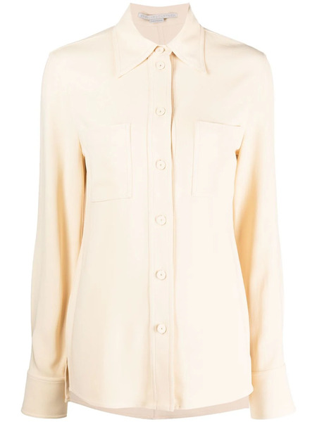  Stella Mccartney Pointed-collar Button-up Shirt - Neutrals 